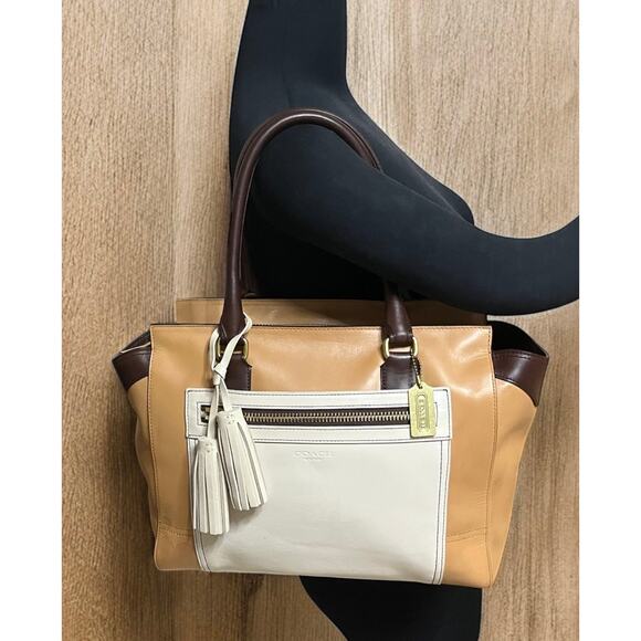 Coach 19909 Legacy Candace Color Block Leather Carryall Bag - Picture 6 of 14